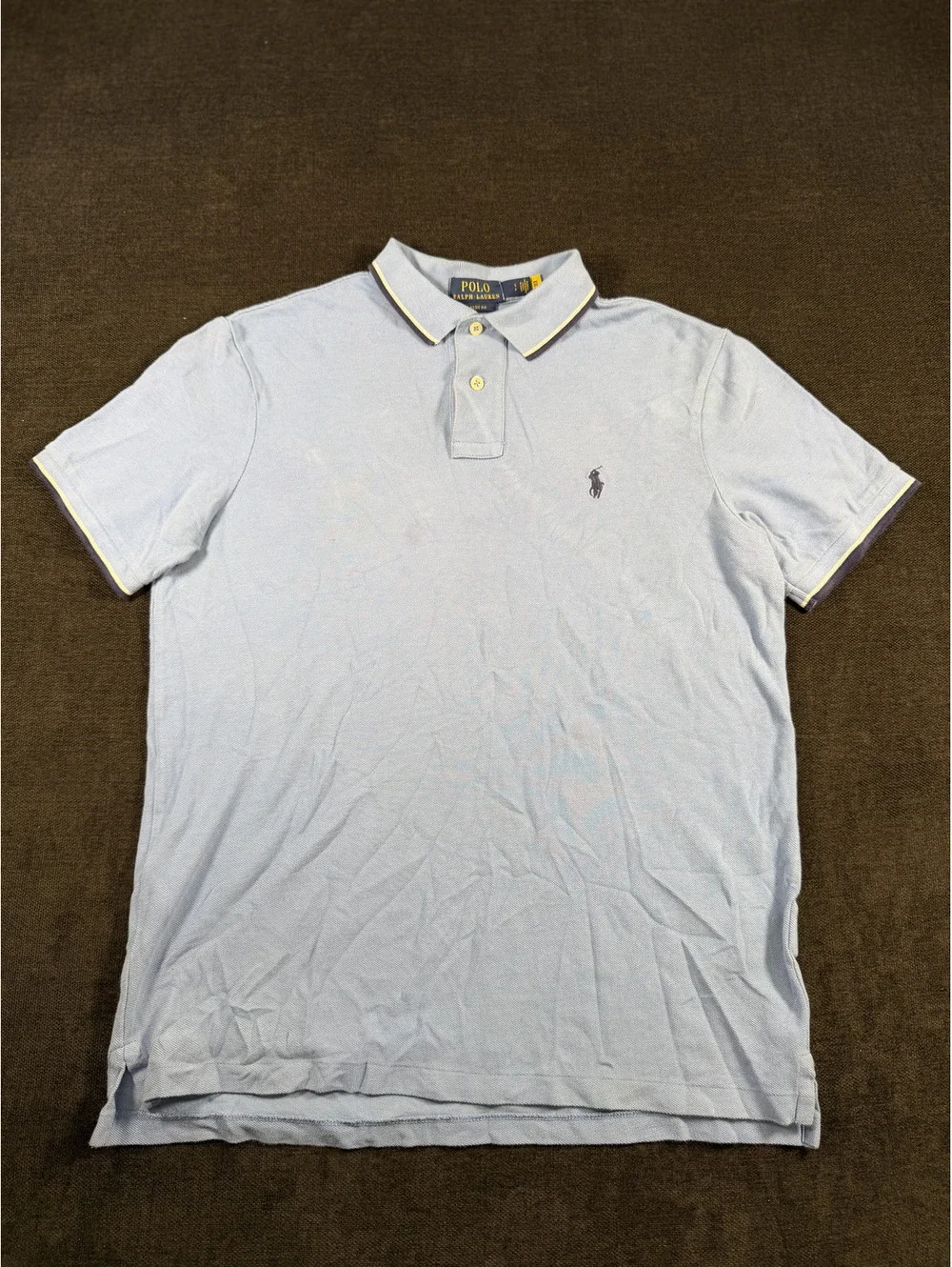 Polo Ralph Lauren Classic Fit Light Blue Cotton Polo Shirt, Size Small
